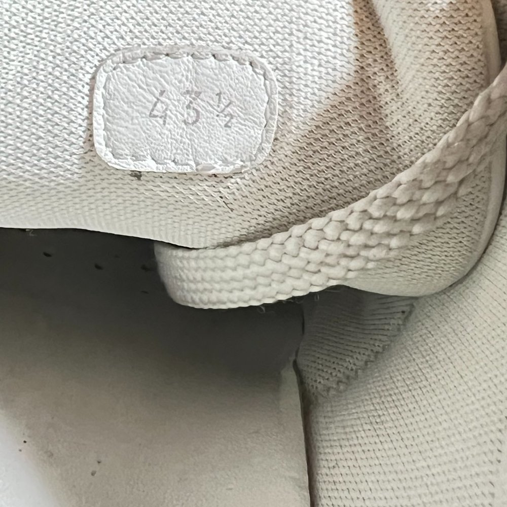 $795 Authentic MONCLER Made in Romania Men's White Leather Low Trainers Sz.43.5 - Picture 6 of 16